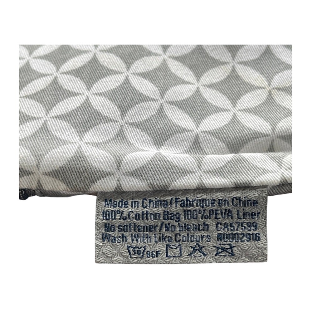 Norwex Reusable Snack Bag Grey Whitel Dual Zipper Pouch PEVA Liner - Picture 5 of 6